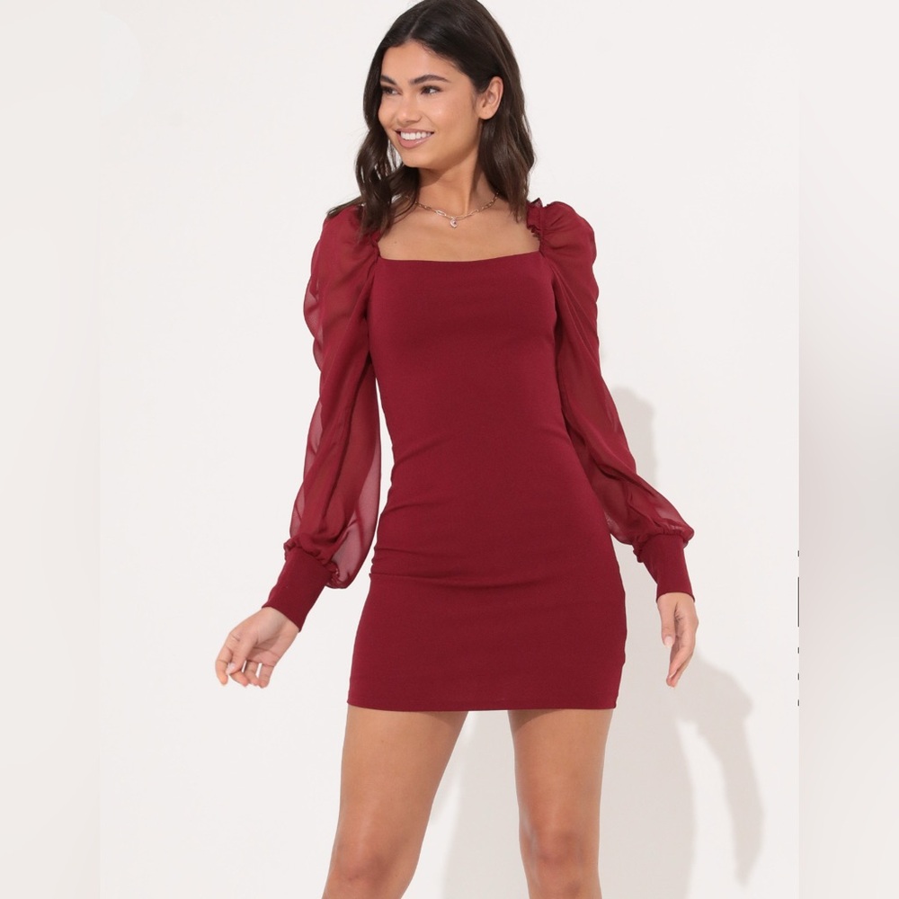 PUFF SLEEVE DRESS ♥️